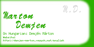 marton demjen business card